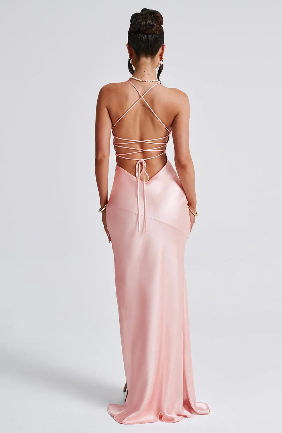 Blush Satin Elegance Dress
