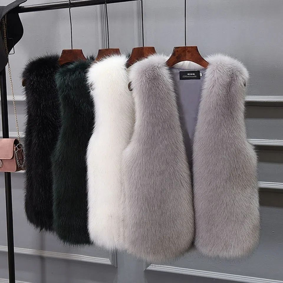 Faux fur vest