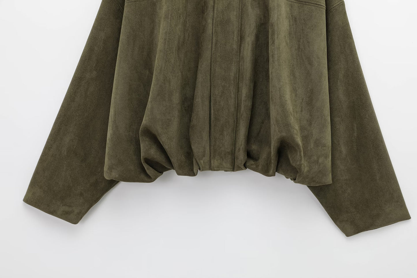 Suede bomber jacket