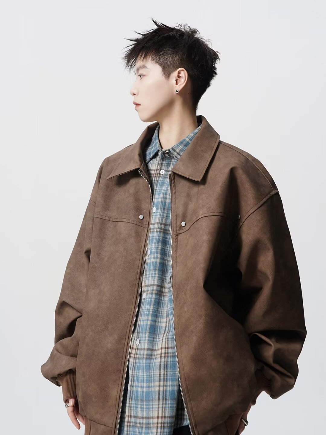 Retro leather jacket