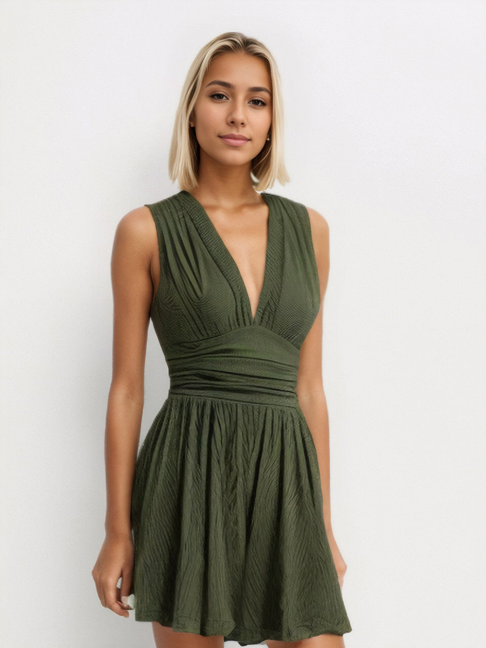 Verde Pleated Mini
