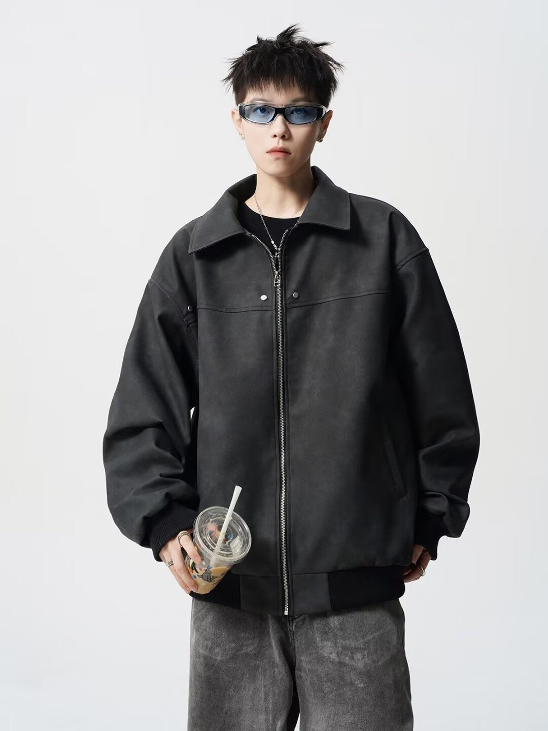 Retro leather jacket