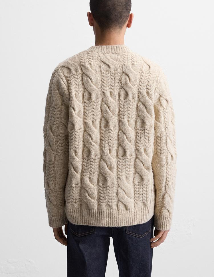 cable knit sweater