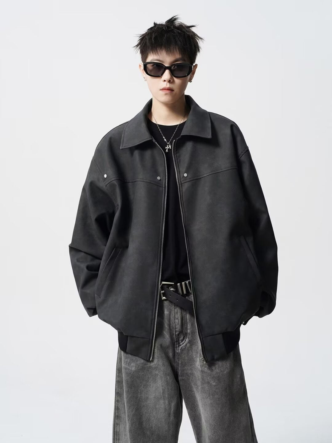 Retro leather jacket