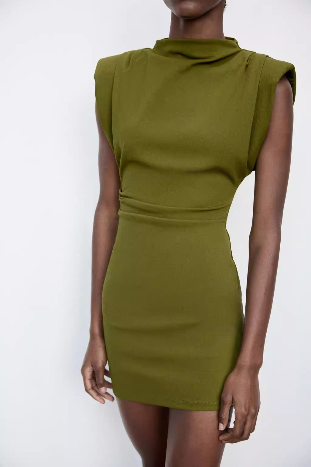 Pleated mini dress