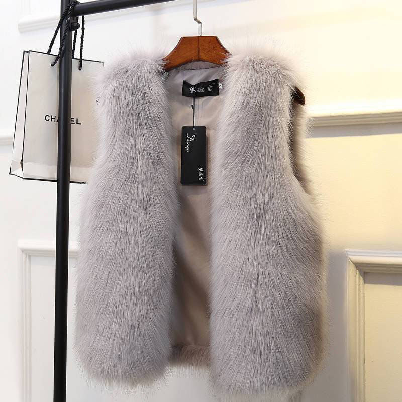 Faux fur vest