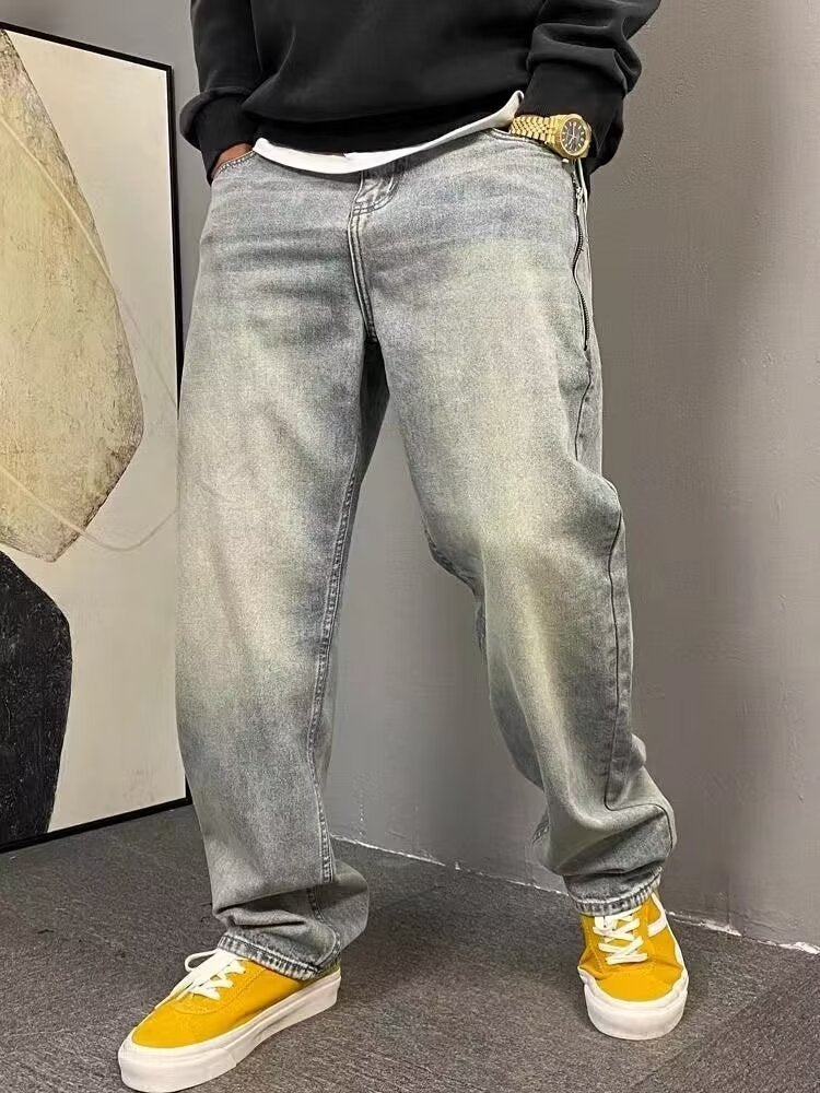 Street washed distressed jeans