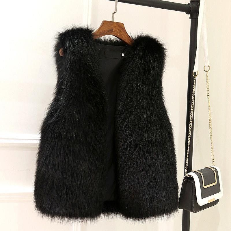 Faux fur vest