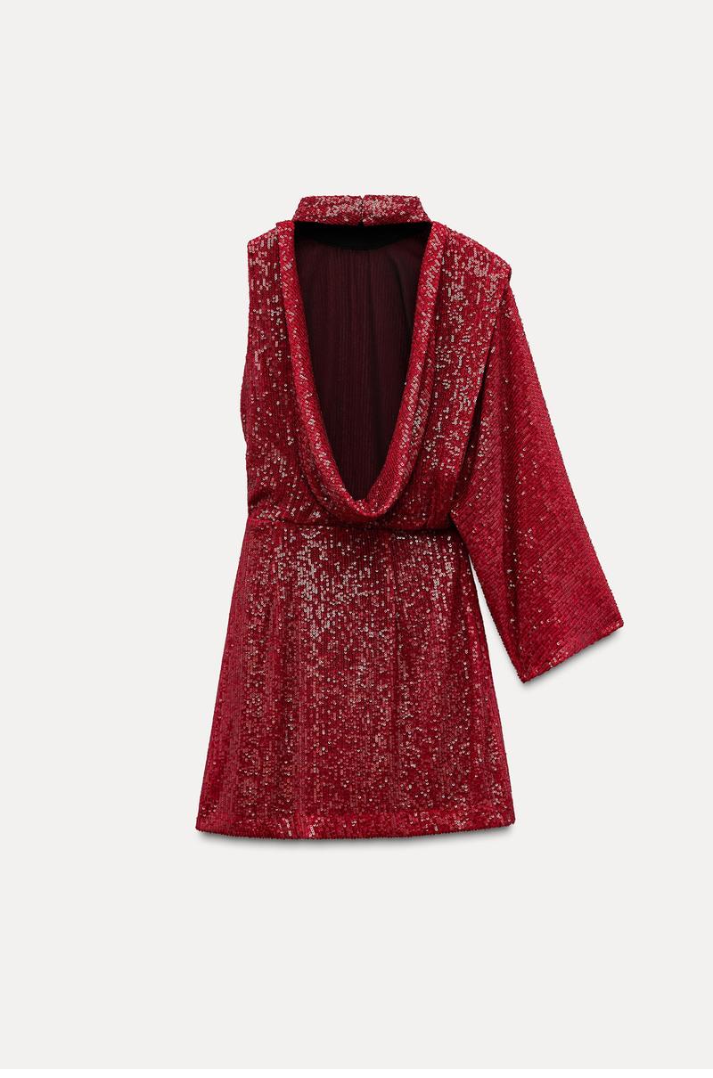 Asymmetric mini dress