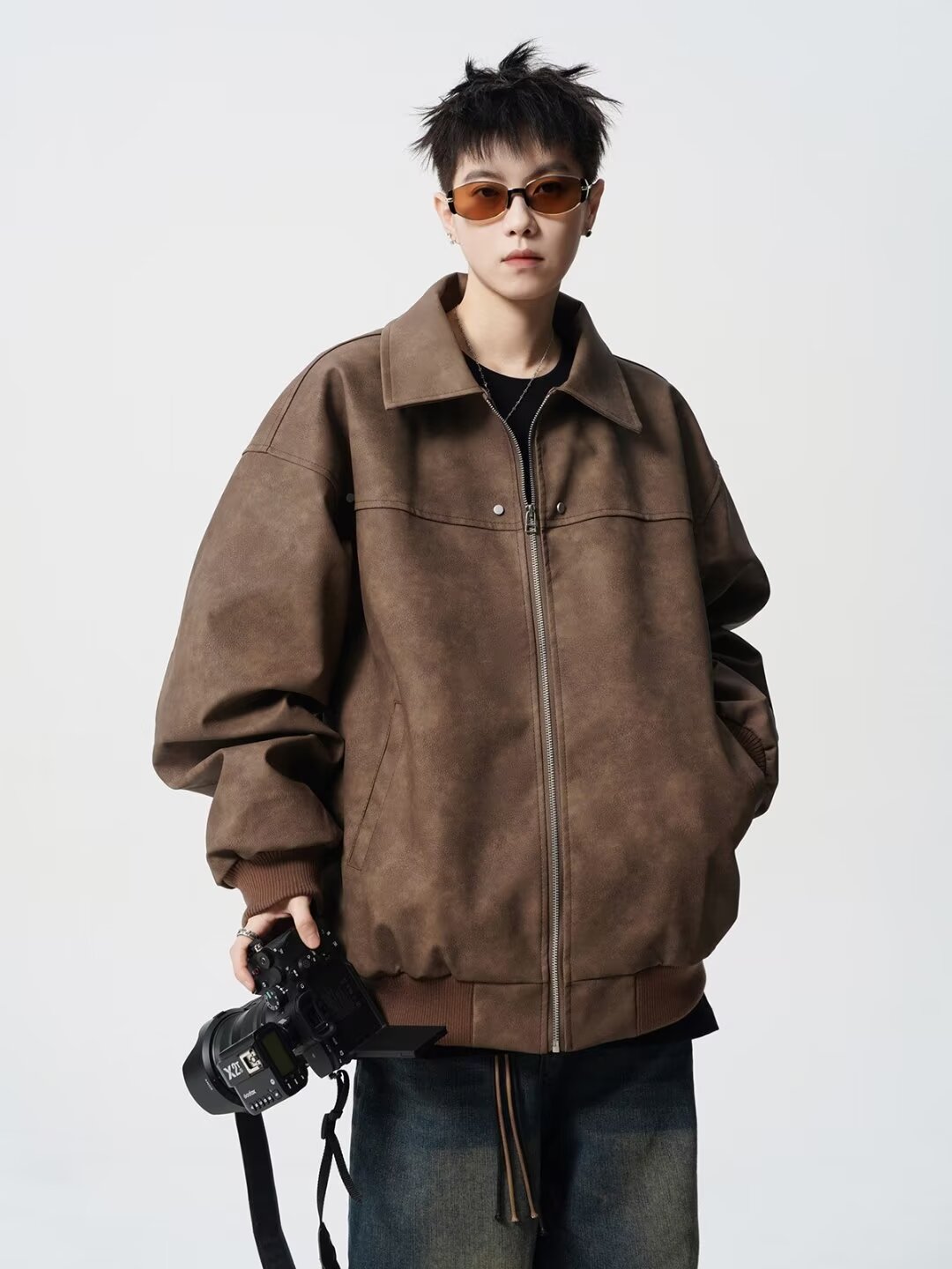 Retro leather jacket