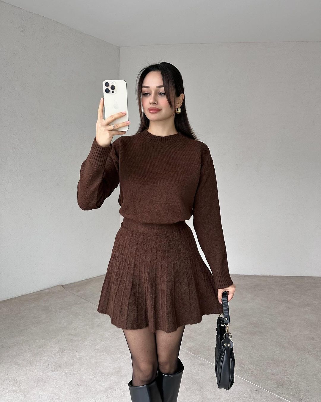 Knit suit skirt