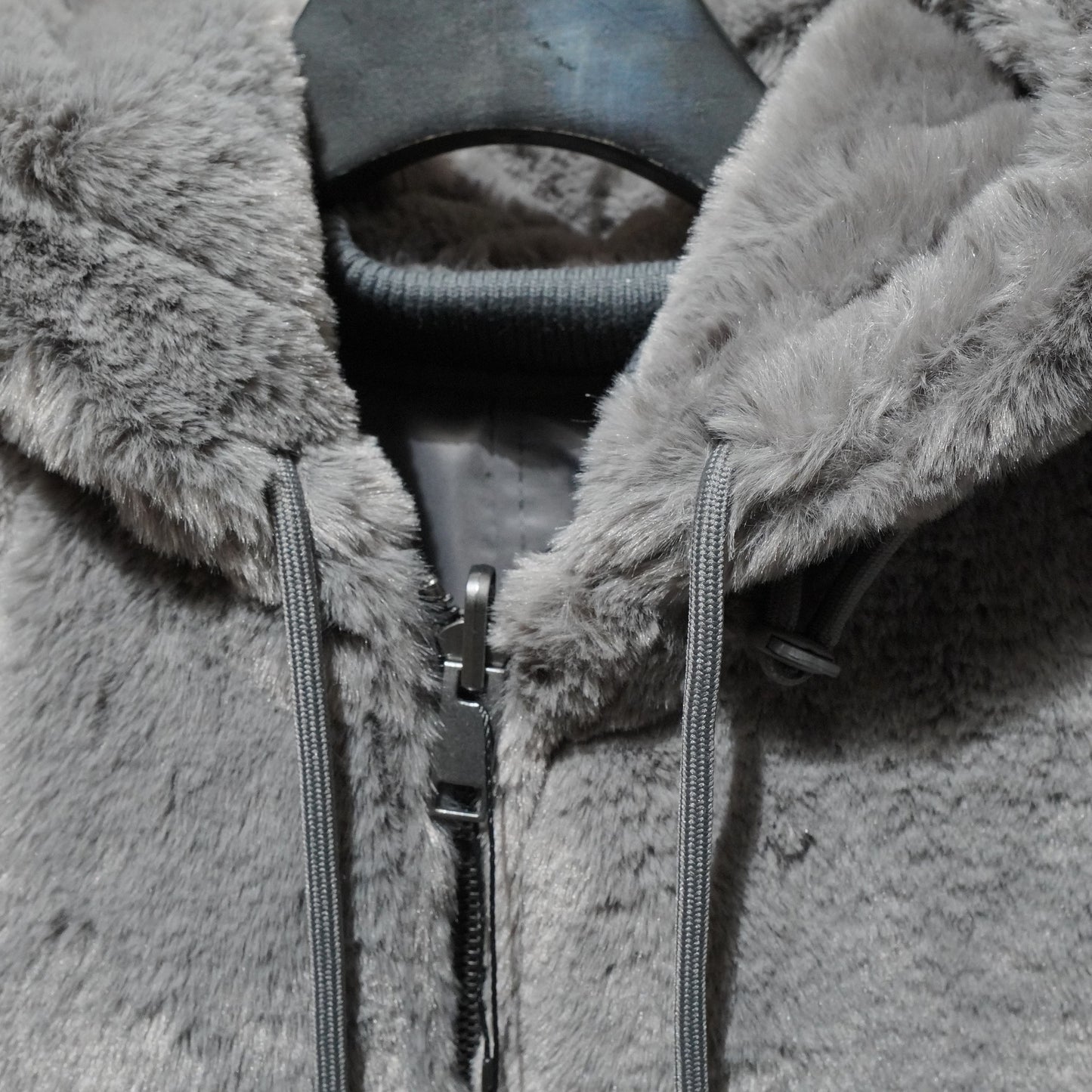 Reversible faux fur bomber jacket