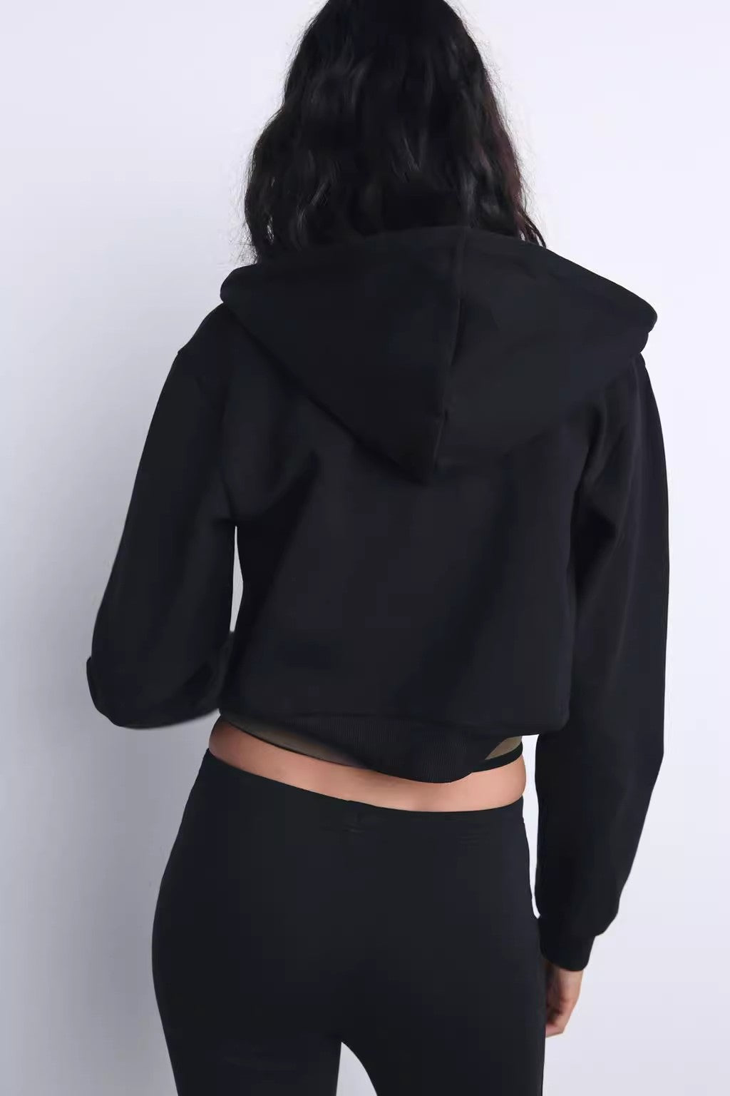 Double-sided sweater & flared trousers set