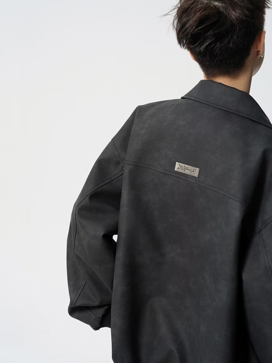Retro leather jacket
