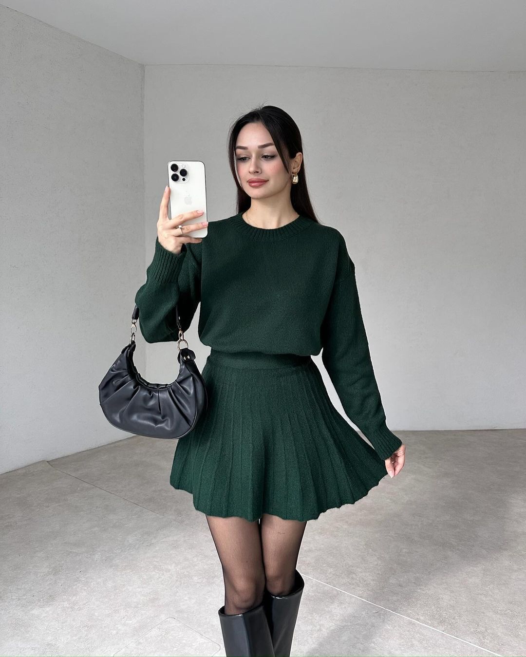 Knit suit skirt