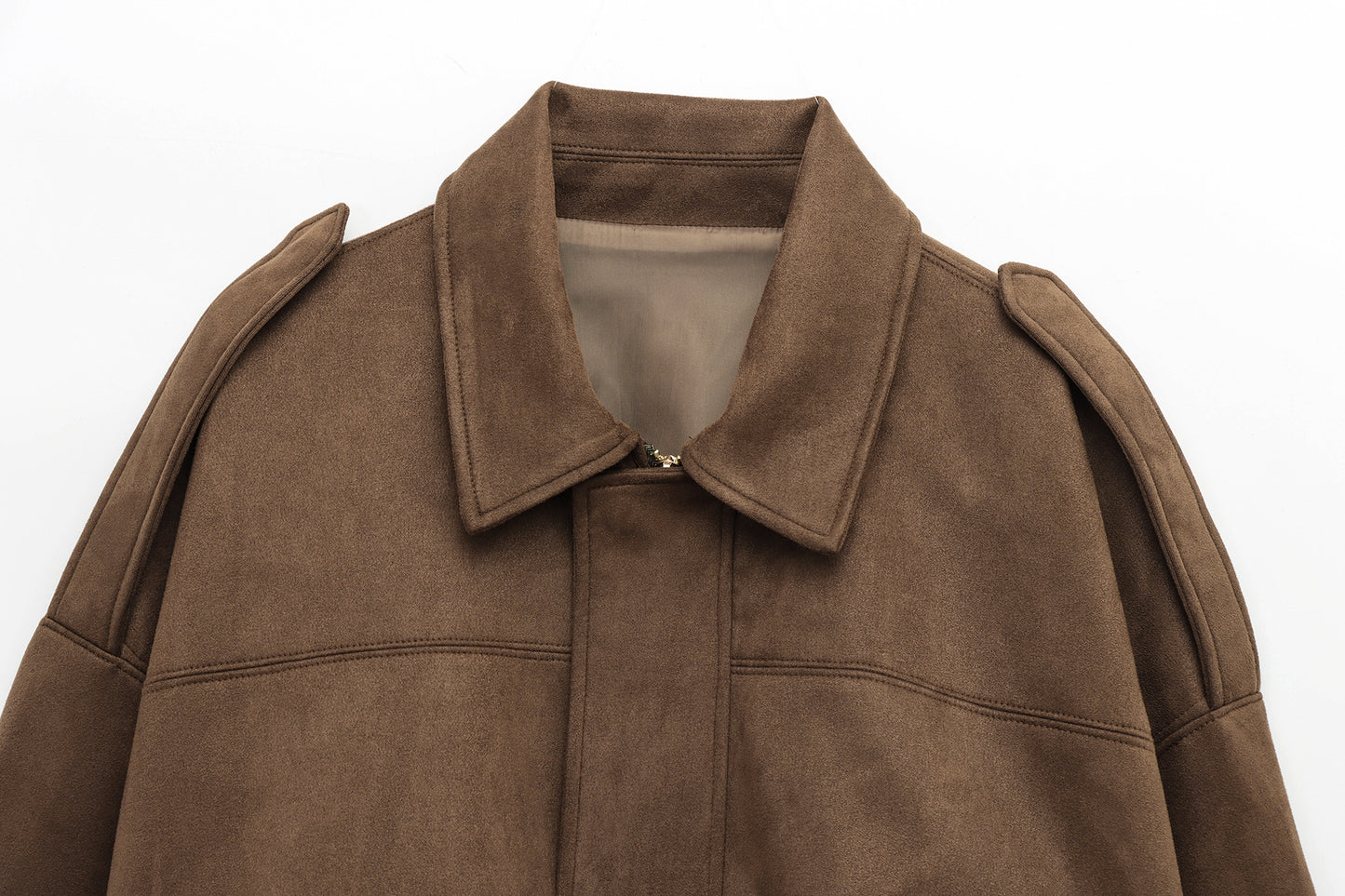 Suede bomber jacket
