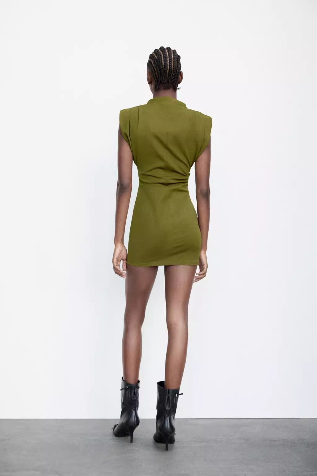 Pleated mini dress
