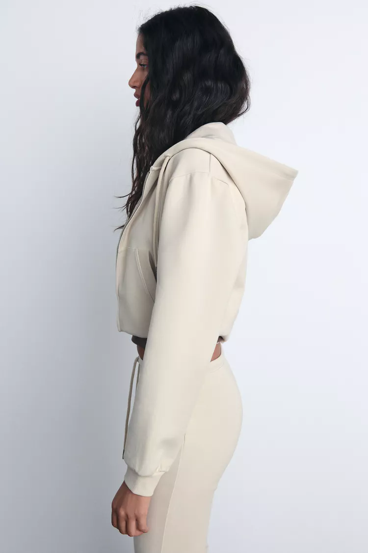 Double-sided sweater & flared trousers set