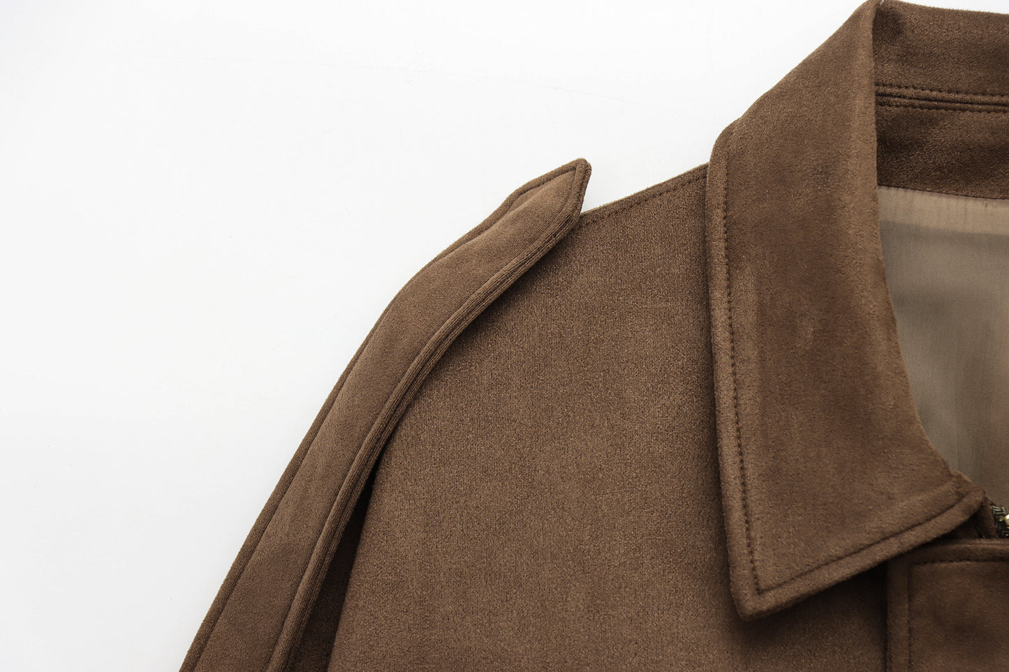 Suede bomber jacket