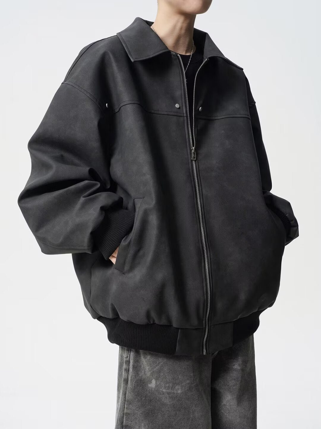 Retro leather jacket