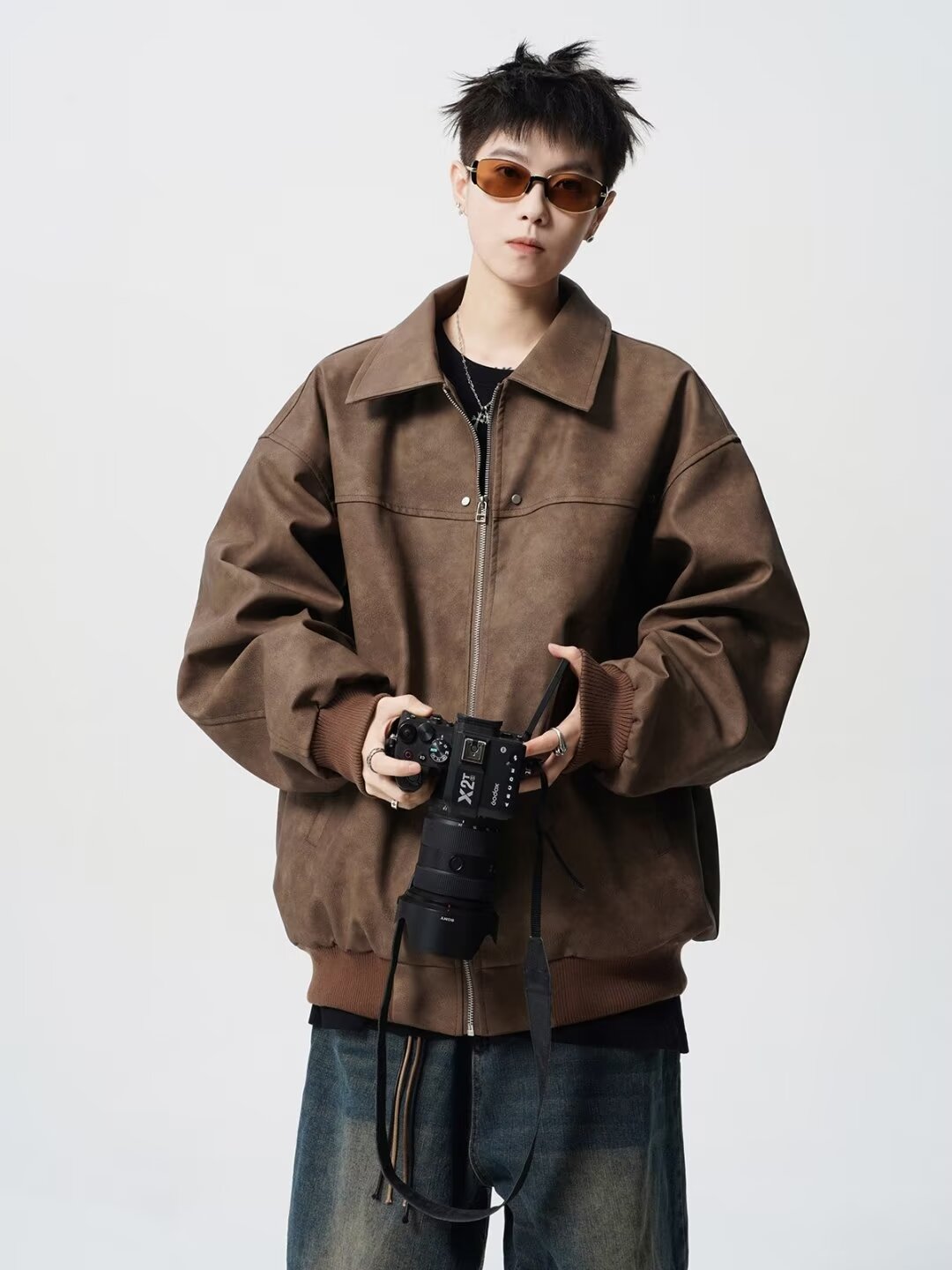 Retro leather jacket