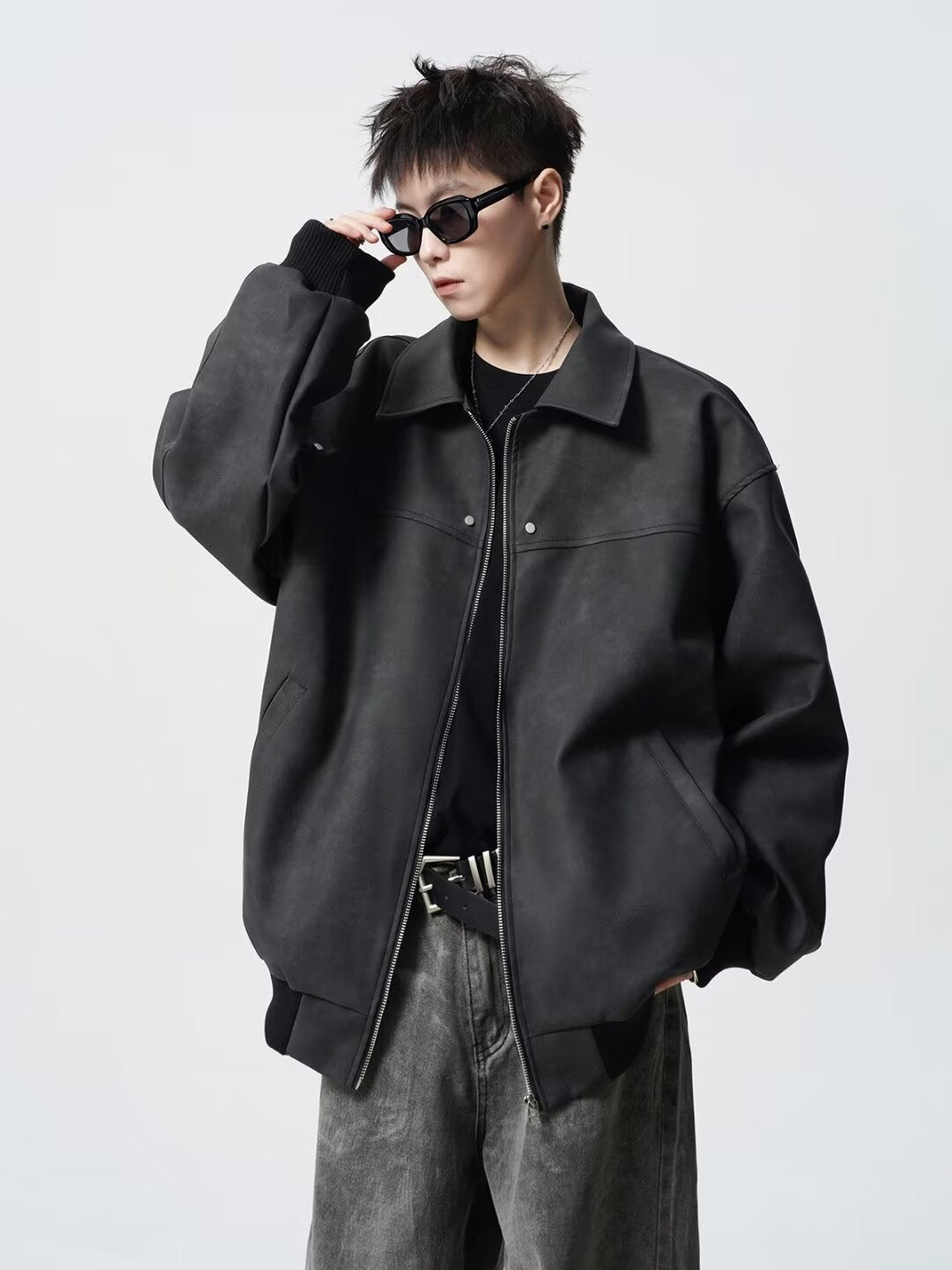Retro leather jacket
