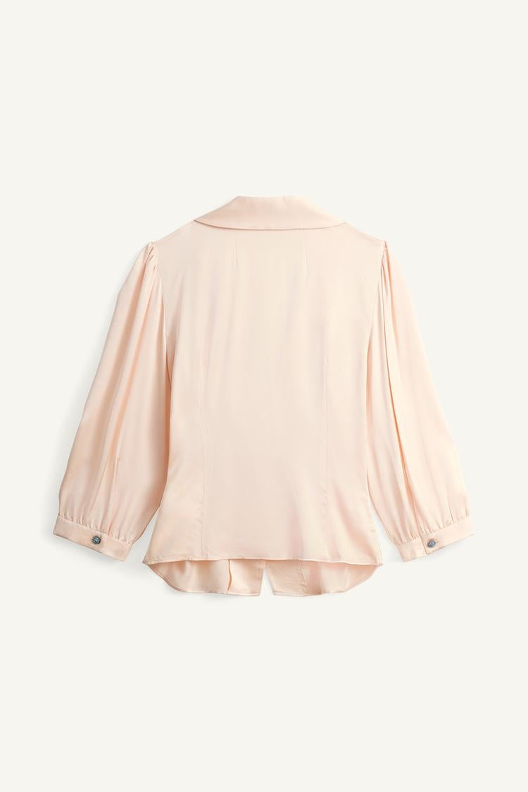 French Chic: Romantic Shirt & Long Pleated Skirt