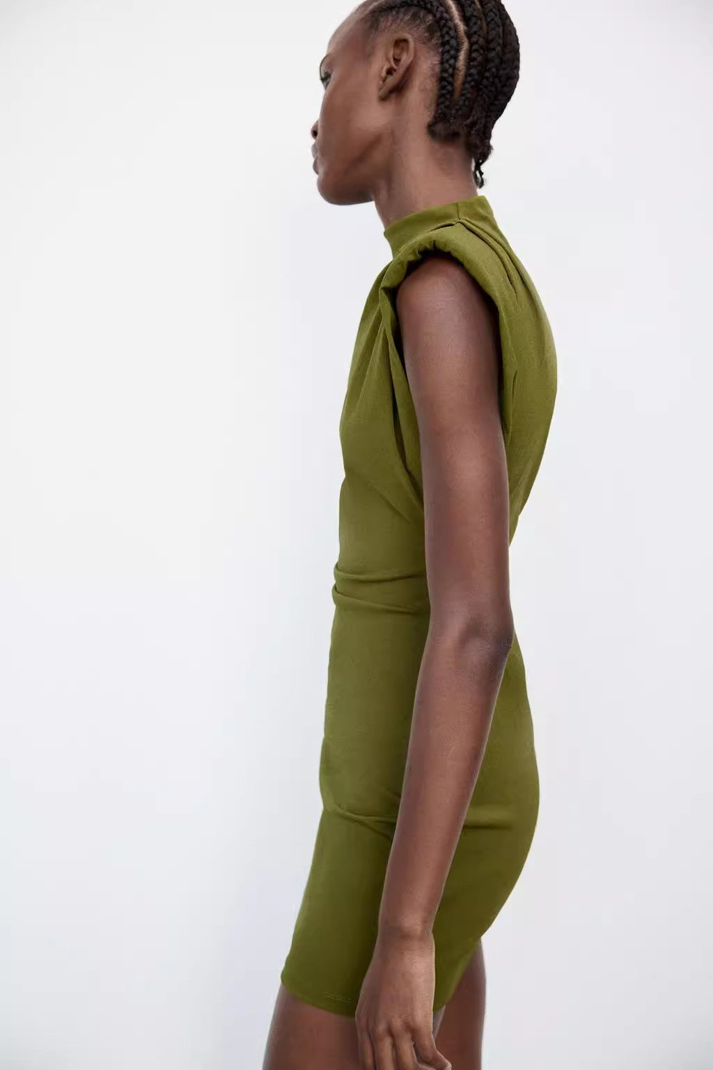 Pleated mini dress