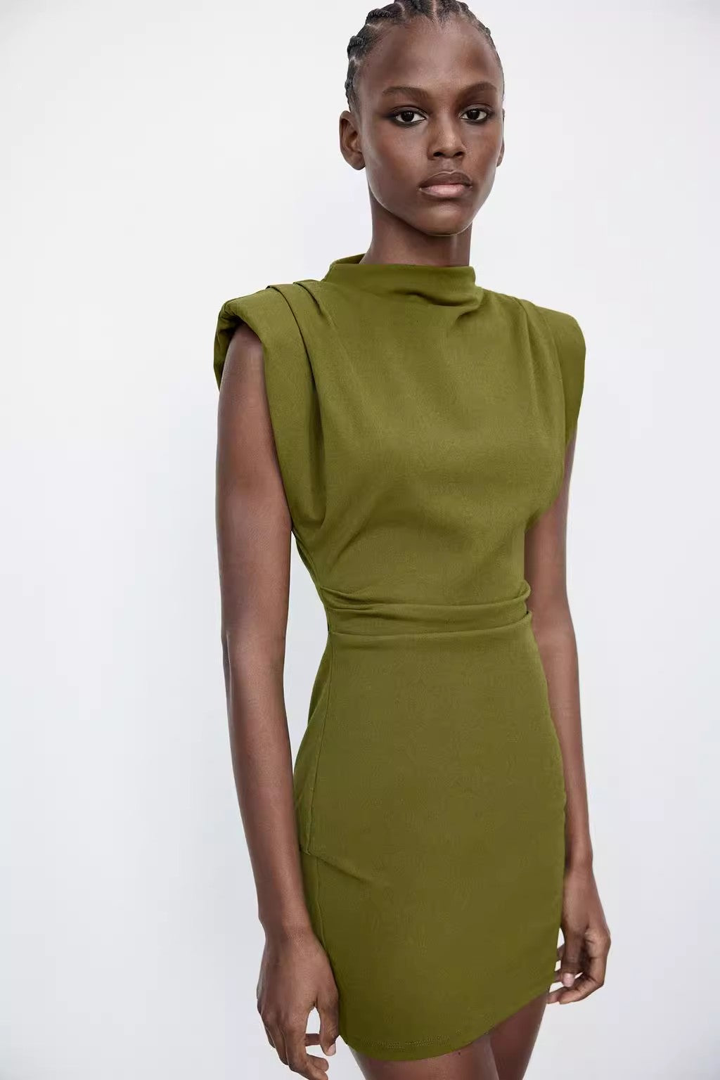 Pleated mini dress