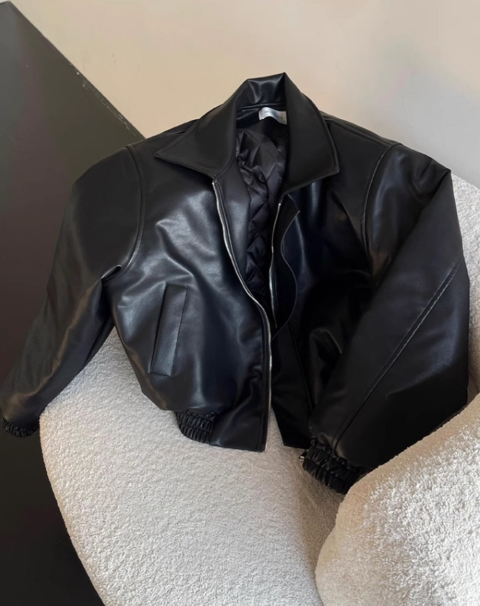 Korean style leather jacket