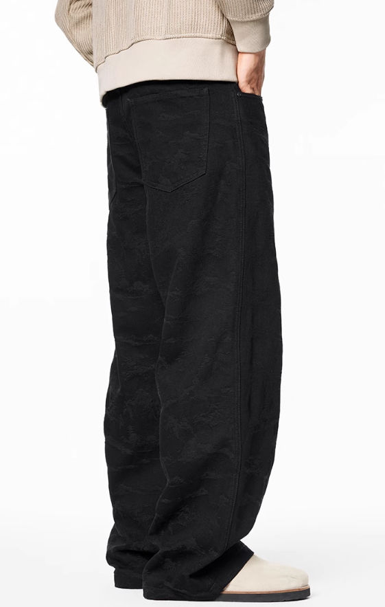 Jacquard A-line jeans