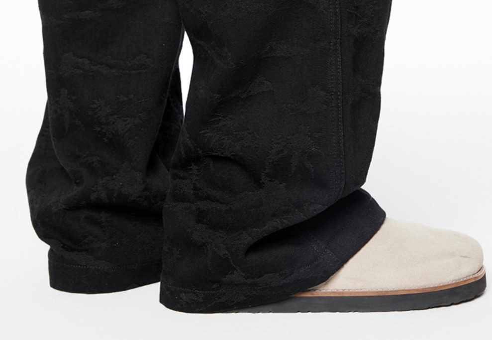 Jacquard A-line jeans