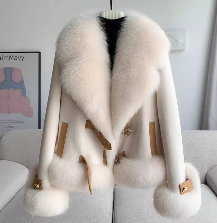Frostglow leather jacket