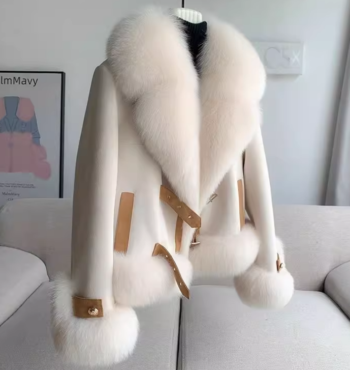 Frostglow leather jacket