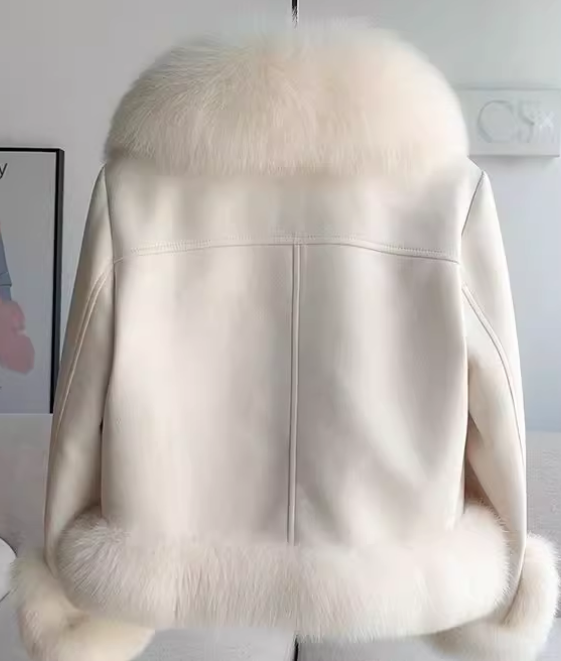 Frostglow leather jacket
