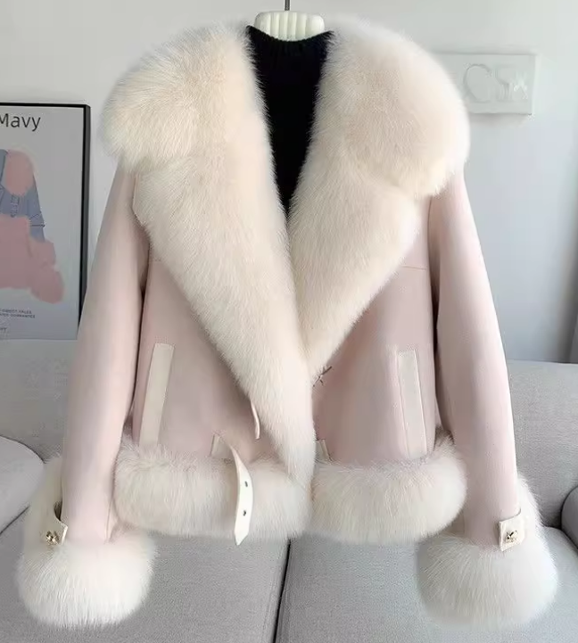Frostglow leather jacket