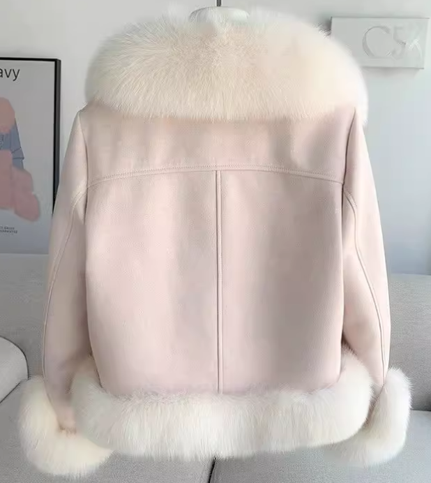 Frostglow leather jacket