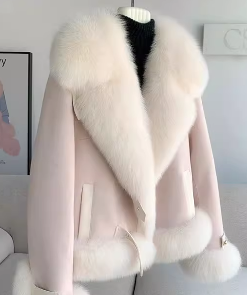 Frostglow leather jacket