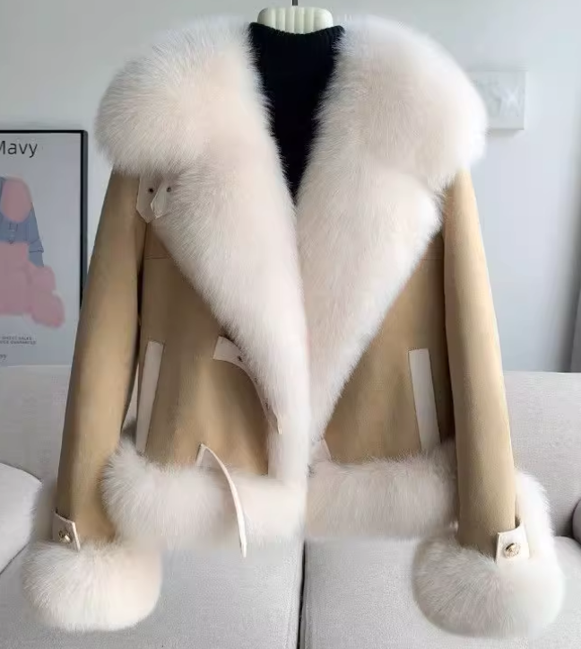 Frostglow leather jacket