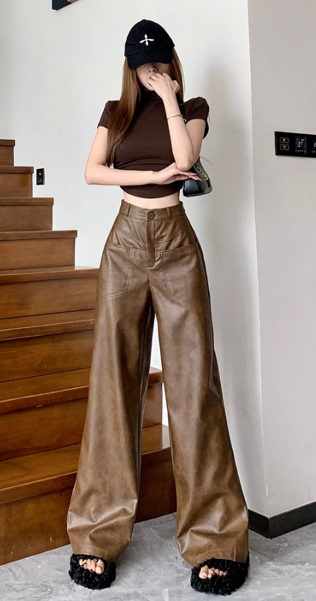 Suede pants