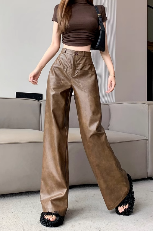 Suede pants