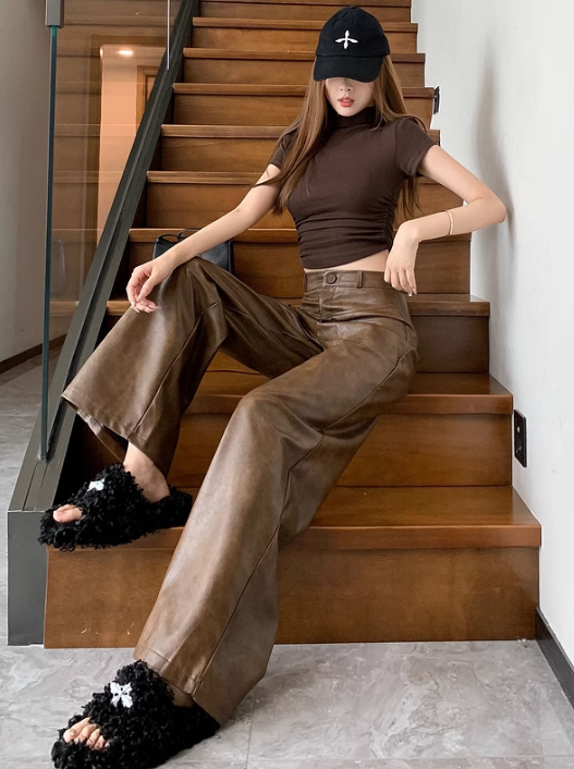 Suede pants