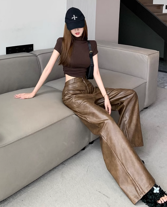 Suede pants