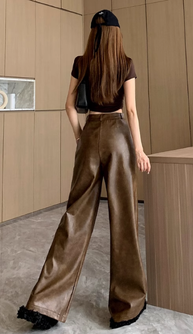 Suede pants