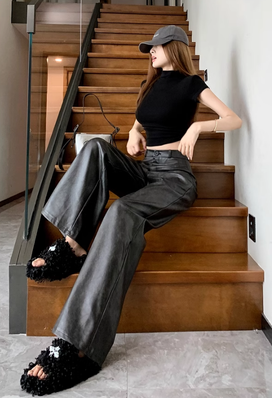 Suede pants