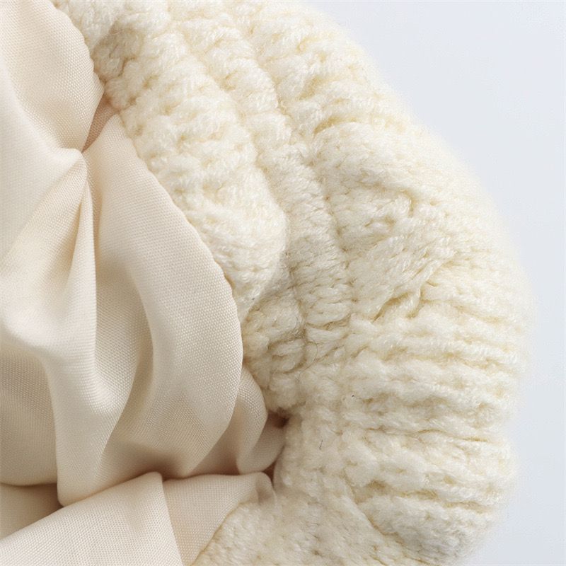Cable knit puffer