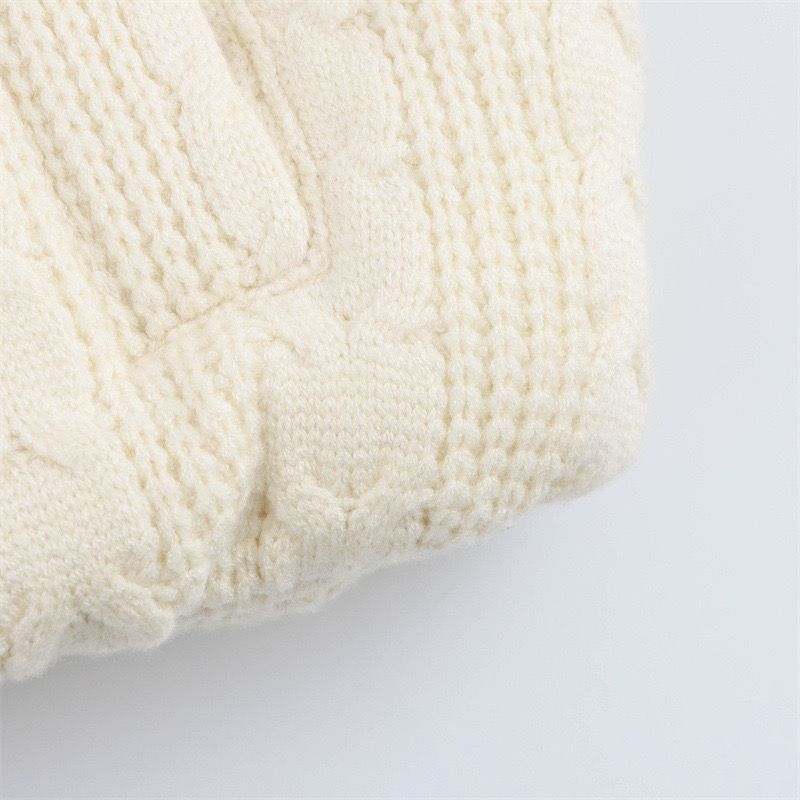 Cable knit puffer