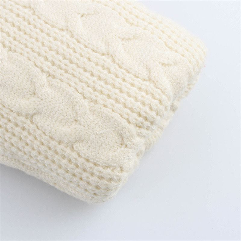 Cable knit puffer