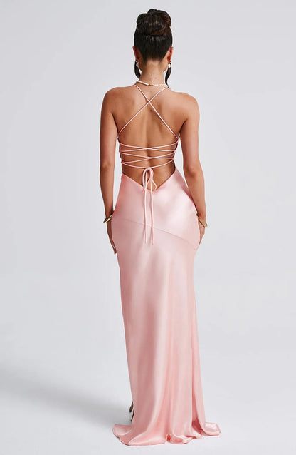 Blush Satin Elegance Dress