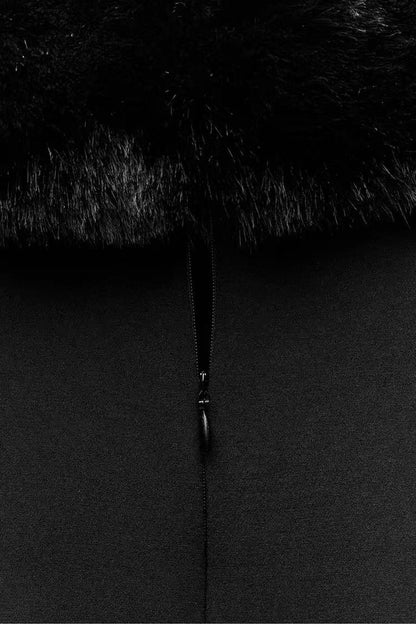 faux fur tube skirt